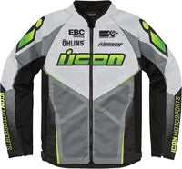 Icon Hooligan Ultrabolt Jacket - Black/Gray/White/Hi-Vis Yellow