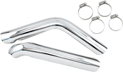 Drag Specialties Chrome Heat Shields For 1-3/4" Pipes