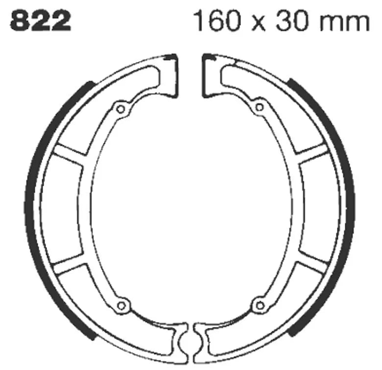 Ebc "G" Grooved Brake Shoe
