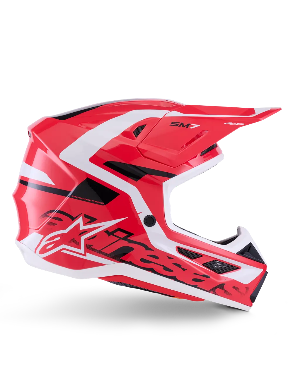 Alpinestars S-m7 Deed Helmet - Mx, Off-road - Red/black/white