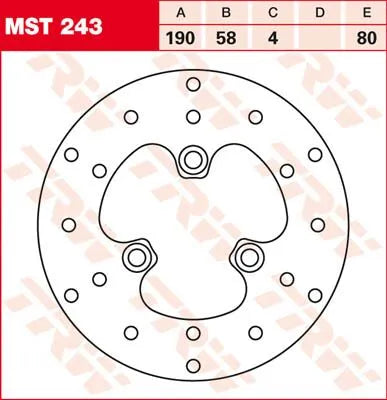 Trw Round Fixed Brake Rotor Up To 219mm