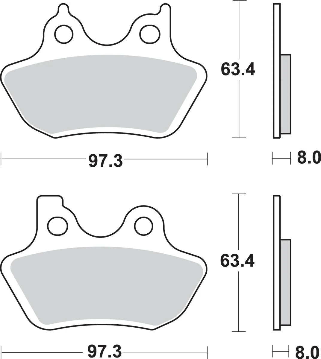 Sbs Sintered Metal Brake Pads For Harley/buell