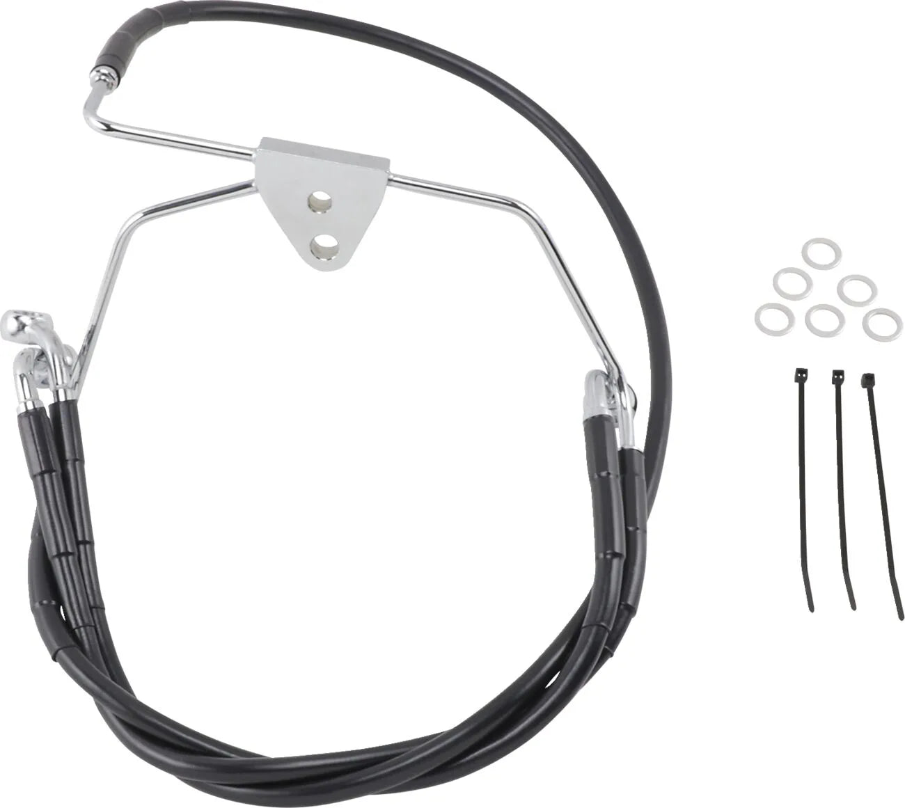 Drag Specialties Extended Black Vinyl Brake Line Kit