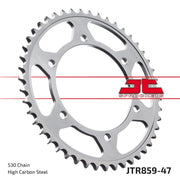 Jt Sprockets Steel Rear Sprocket - Black Zinc - 530