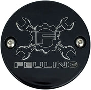 Feuling Parts Gear Cross Logo Points Cover - Black