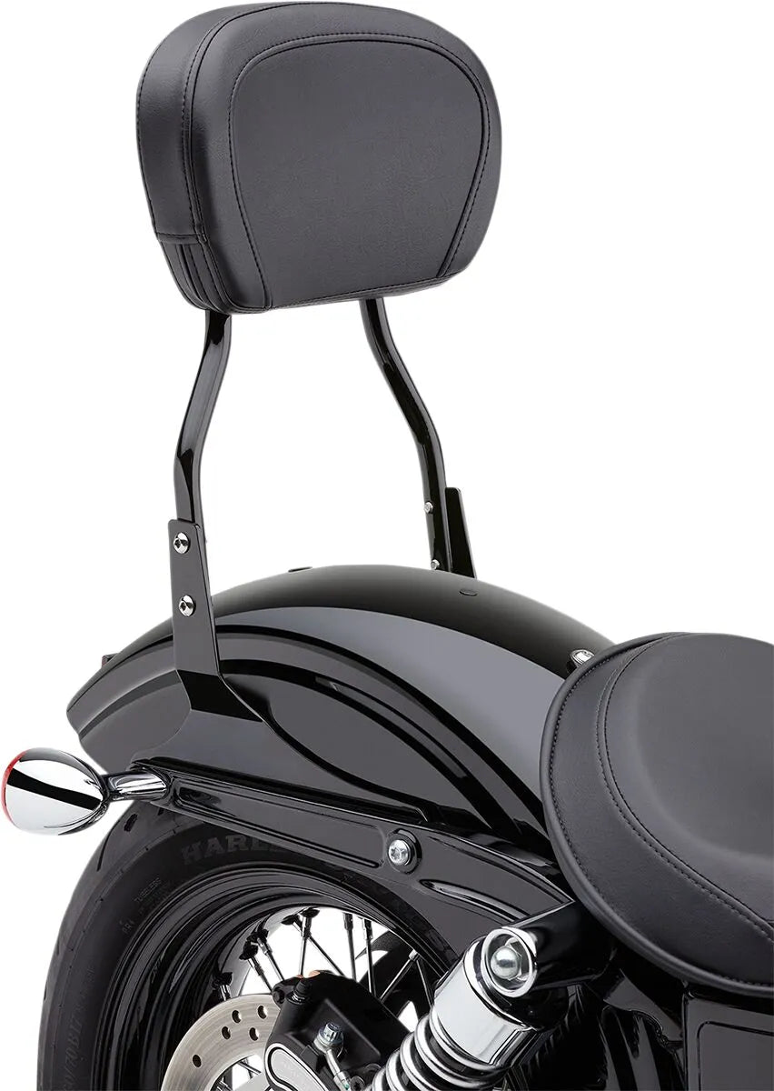 Cobra Round Sissy Bar - Black Steel