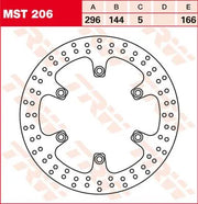 Trw Round Fixed Brake Rotor 250-299mm