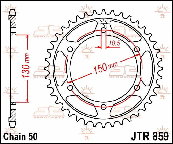 Jt Sprockets Steel Rear Sprocket 530-43t