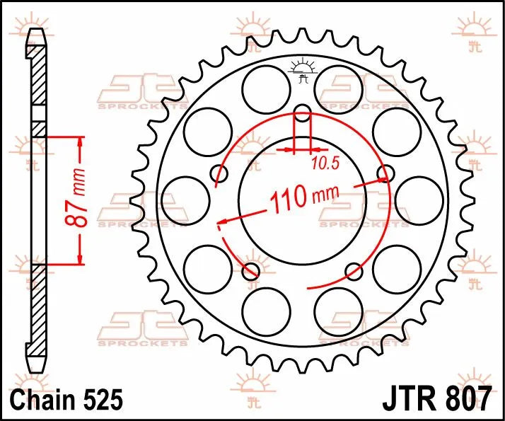 Jt Sprockets Steel Rear Sprocket 525-48t