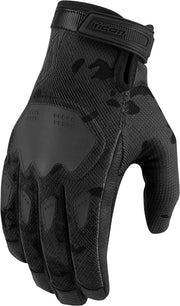 Icon Hooligan Ce Gloves For Sport Riding - Black/Camo Gray