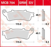 Trw Sv Series Sintered Brake Pads (Front)