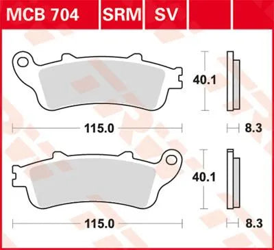 Trw Sv Series Sintered Brake Pads (Front)