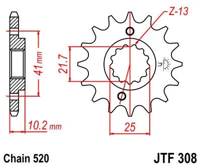 Jt Sprockets Front Sprocket 520 - 13t