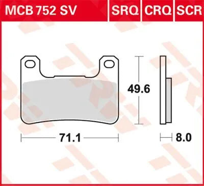 Trw Crq Series Carbon Race Brake Pads