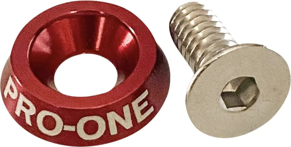 Pro-one Perf. Mfg. Seat Bolt - Chrome, Red Anodized