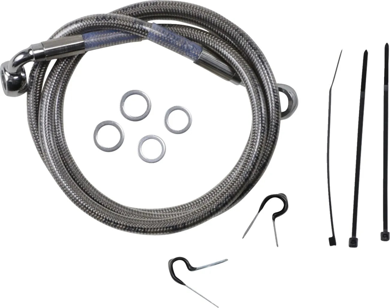 Drag Specialties Stainless Steel Brake Line Kit Front Upper 45.25"
