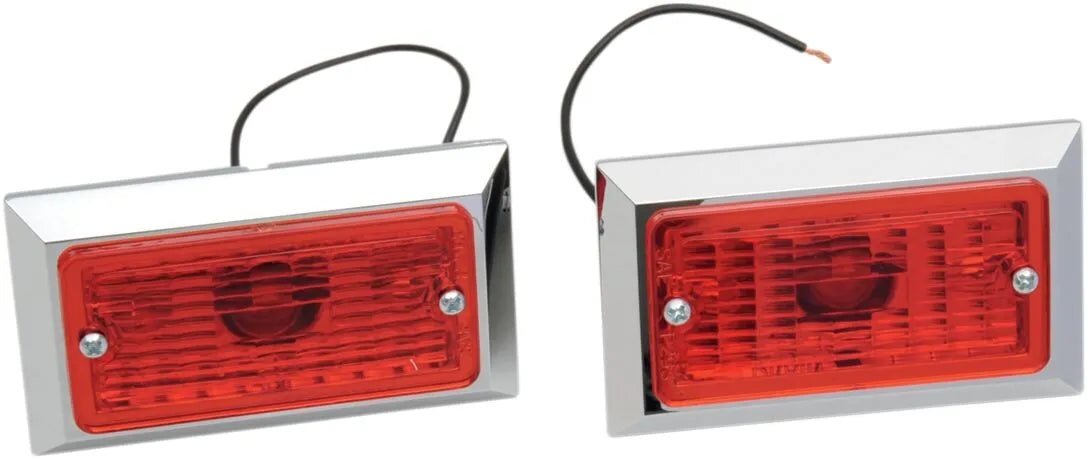 Chris Products Rectangular Chrome Marker Lights