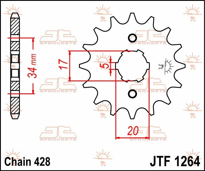 Jt Sprockets Front Sprocket 428-17
