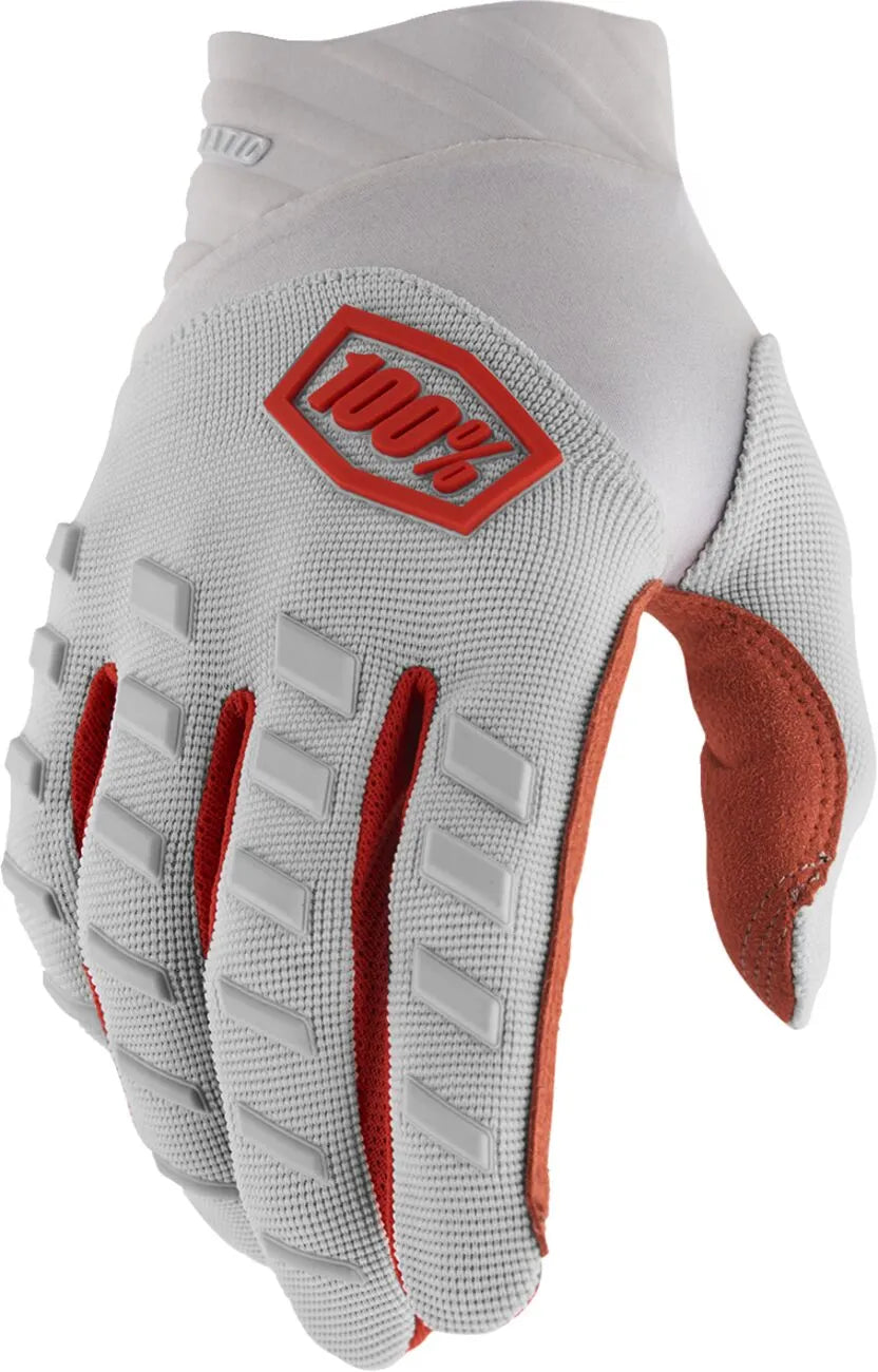 100% Airmatic Gloves For Motocross - Orange/Silver