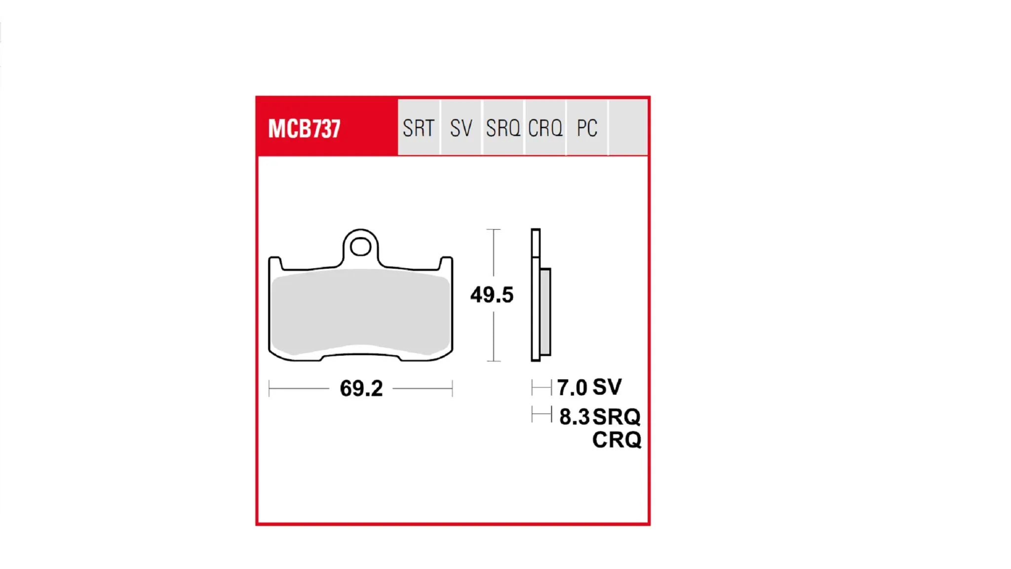 Trw Trq Brake Pad Sintered Race