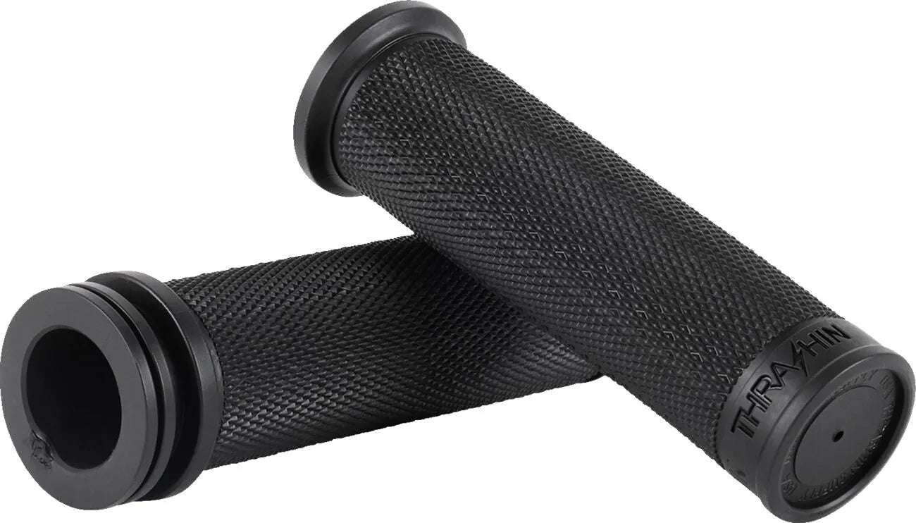 Thrashin Supply Co. Moto Grips - Black, 1"
