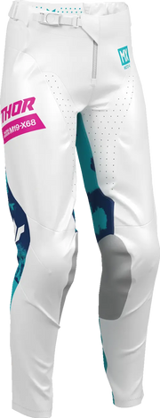 Thor Women's Launchmode Bleach Motocross Pants - Pink/White/Aqua
