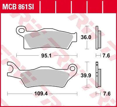 Trw Si Series Sintered Off-road Brake Pads