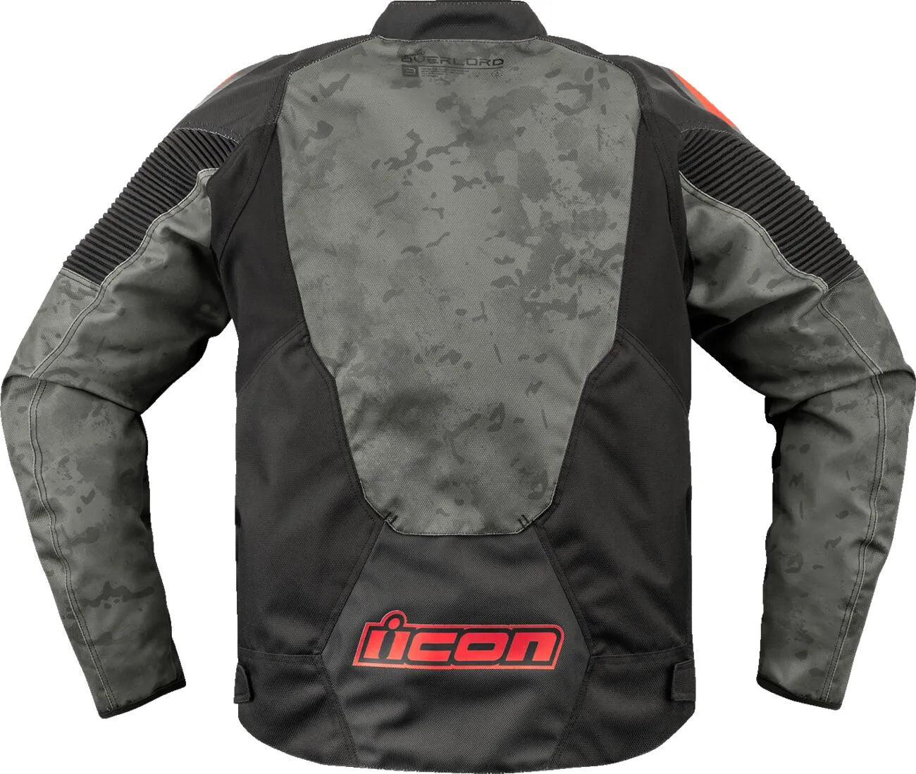 Icon Overlord3™ Magnacross Jacket - Black/Red/Camo Gray