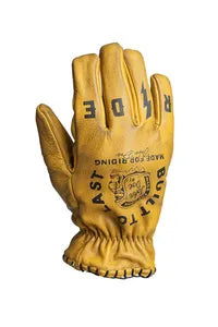 John Doe Coyote Leather Motorcycle Gloves - Black/Yellow