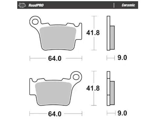 Moto-master Roadpro Ceramic Brake Pads For Motorcycles