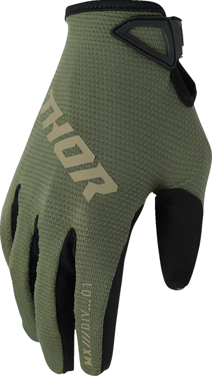 Thor Ridemode Static Gloves - Black/Camo Green