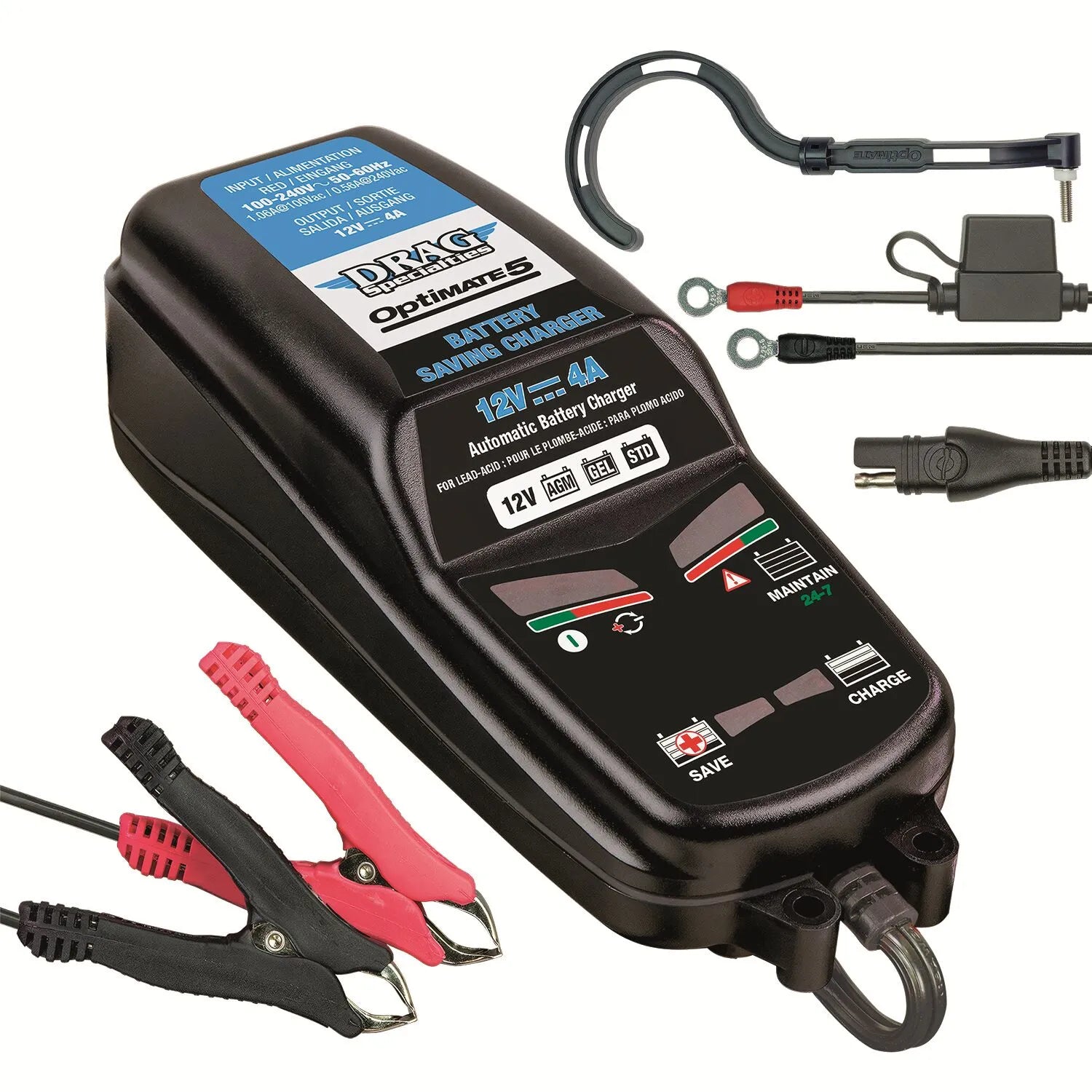 Drag Specialties Optimate 5: 12v 4a Battery Charger