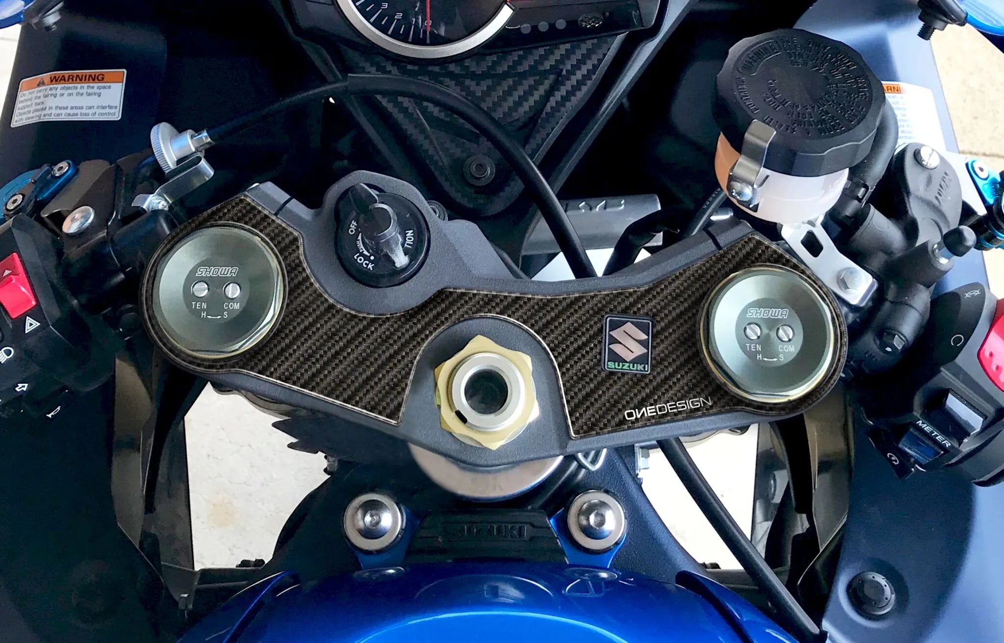 Onedesign Yoke Protector With Carbon Fiber Graphic For Suzuki