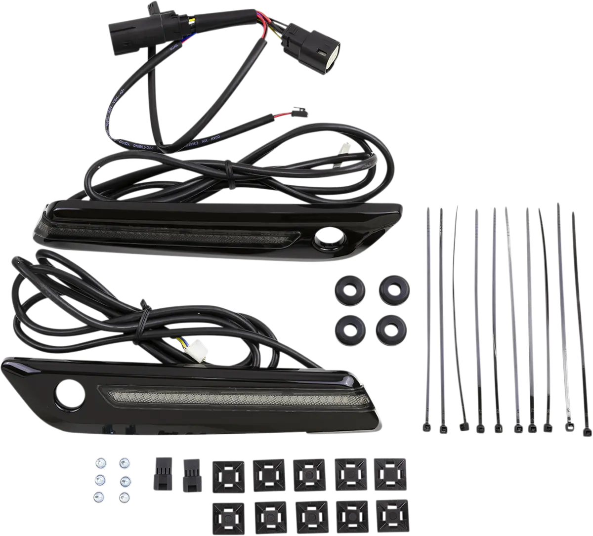 Ciro Led Saddlebag Hinge Covers - Black