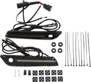 Ciro Led Saddlebag Hinge Covers - Black