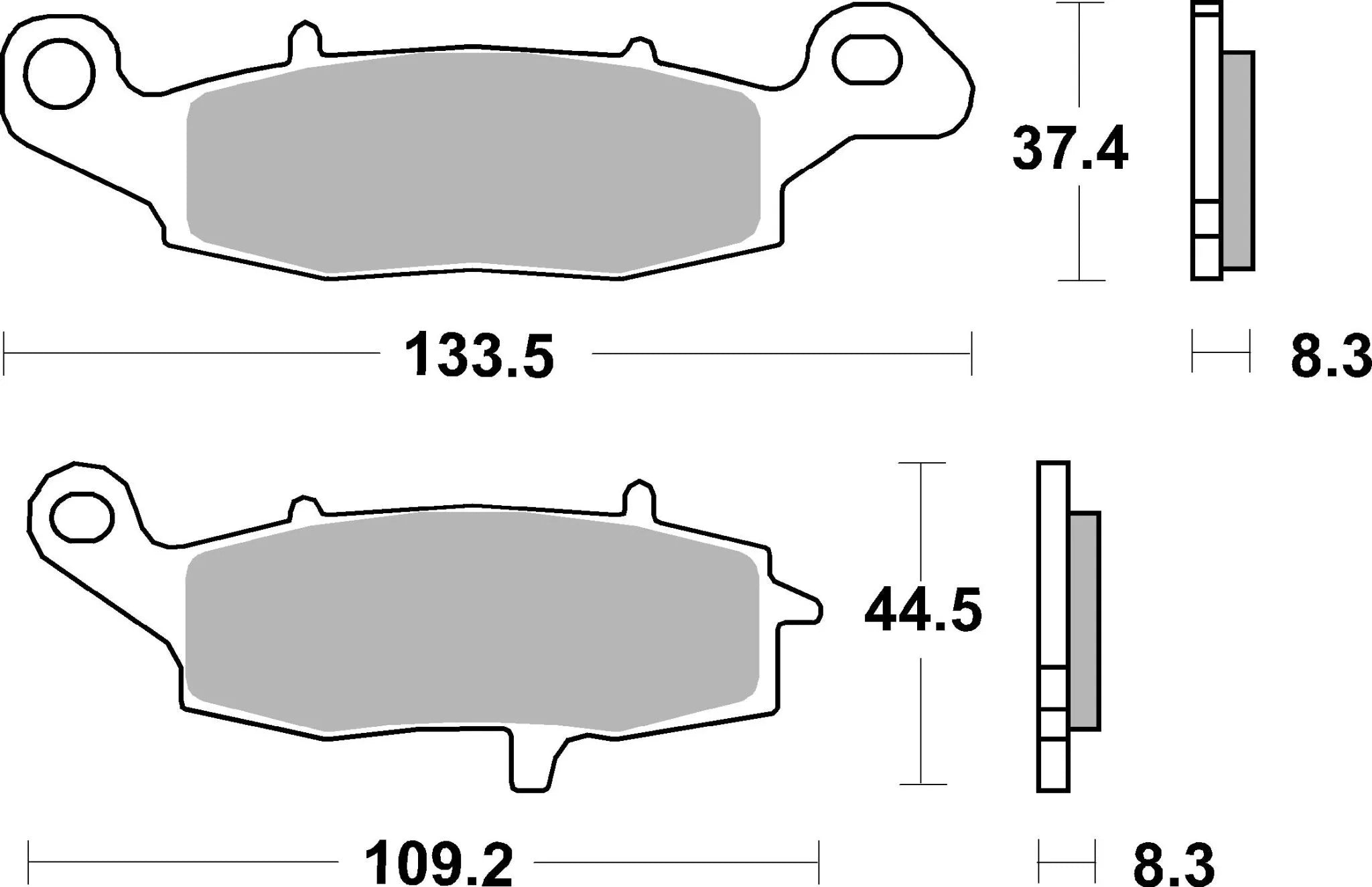 Sbs Hf Street Ceramic Brake Pads For Street Use