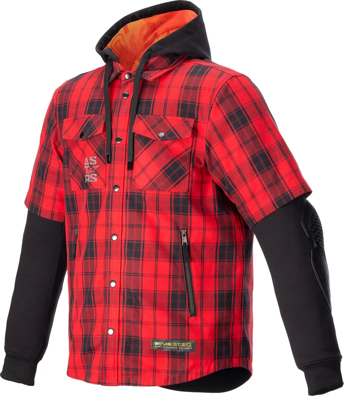 Alpinestars Mo.st.eq Tartan Motorcycle Jacket - Black/Red