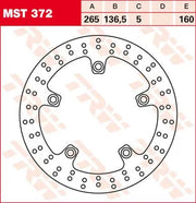 Trw Round Fixed Brake Rotor For 250-299mm Applications