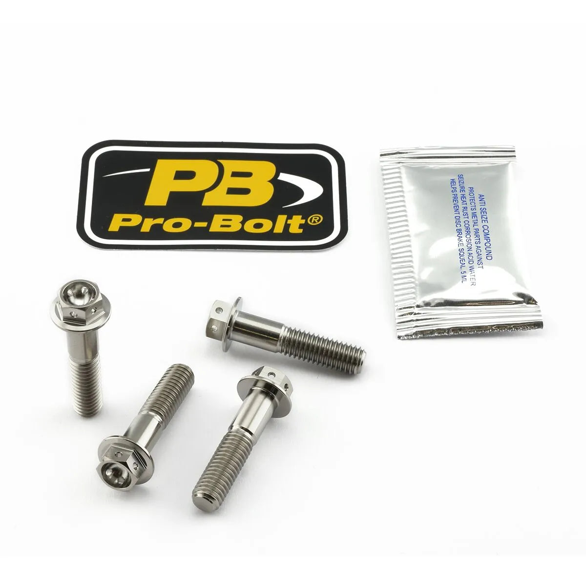 Pro Bolt Axle Pinch Bolt Kit Titan, Front