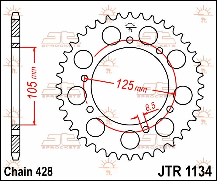Jt Sprockets Steel Rear Sprocket 54t