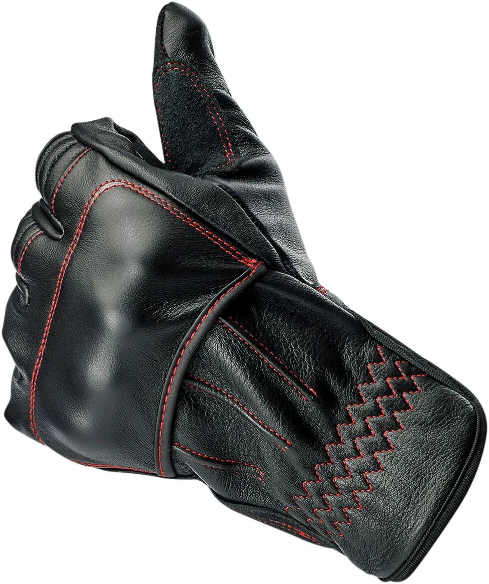 Biltwell Belden Gloves - Black/Red