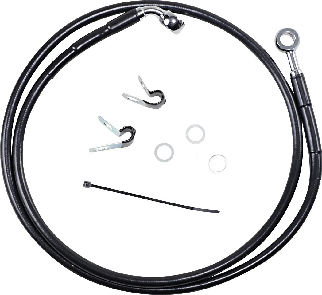 Drag Specialties Extended Brake Line Kit - Black Vinyl