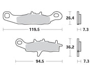 Moto-master Racing Brake Pads Offroad Sintered Metal