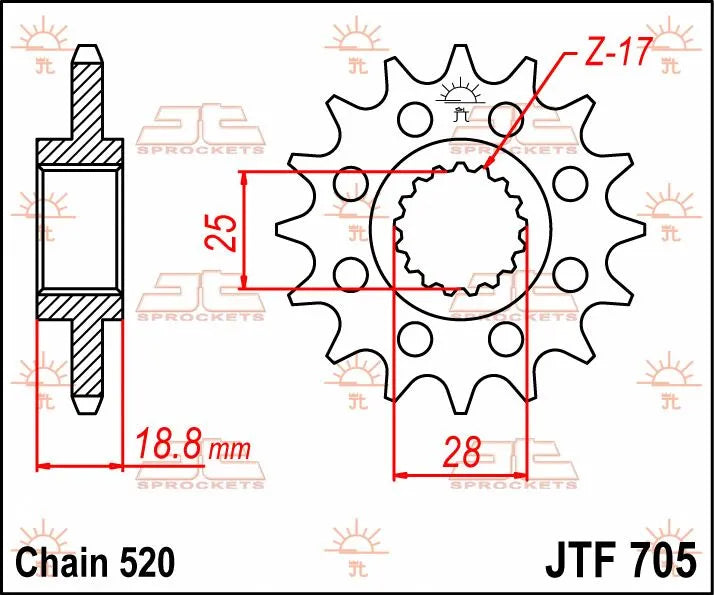 Jt Sprockets Front Sprocket 520-16t