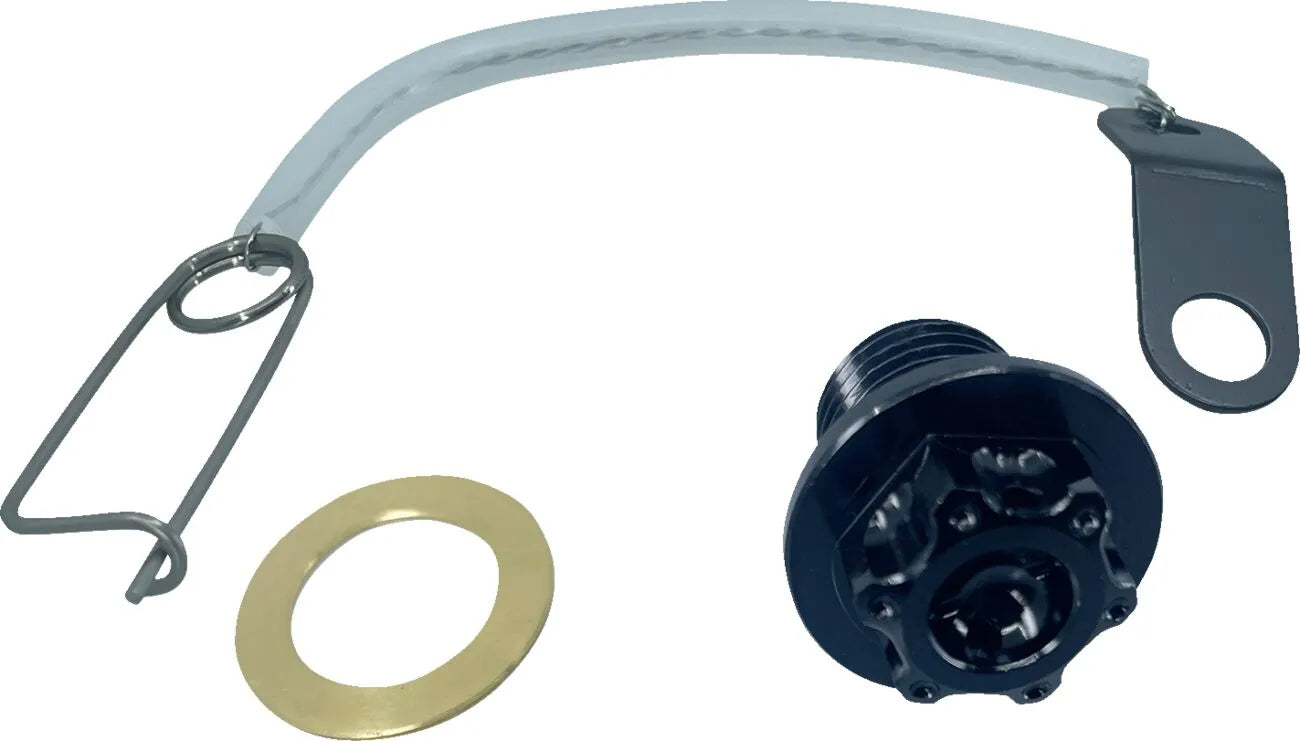 Psr Magnetic Oil Drain Plug M14 X 1.50 Aluminum Black