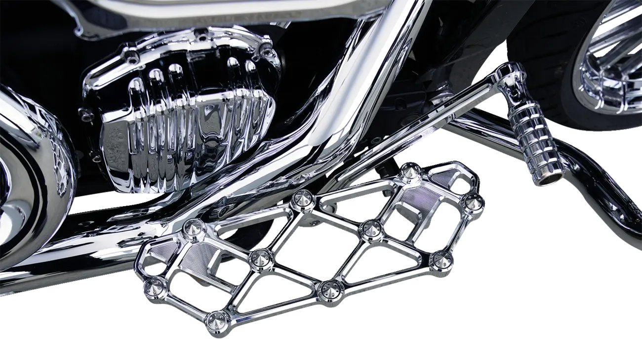 Arlen Ness Diamond Floorboards - Chrome