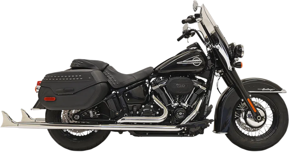 Bassani Xhaust Fishtail True Dual Exhaust System Chrome