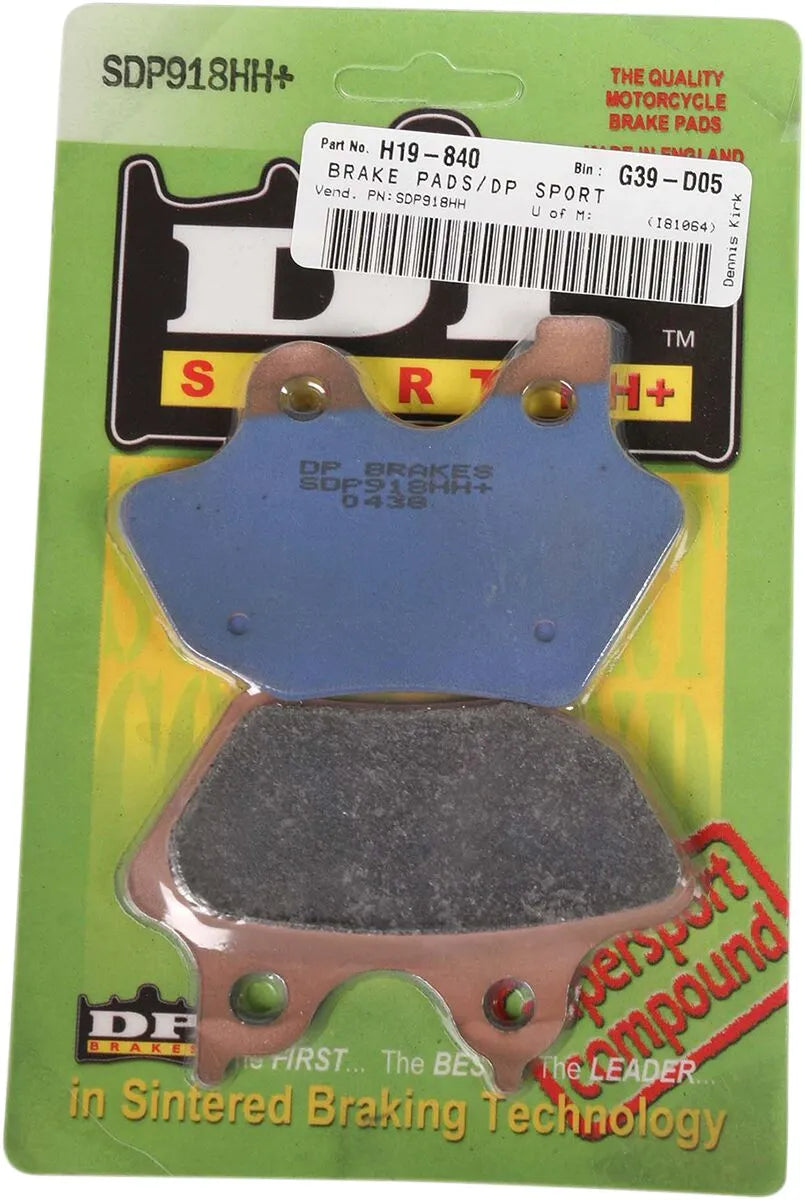 Dp Brakes Sdp918hh Sintered Brake Pads For Harley/buell