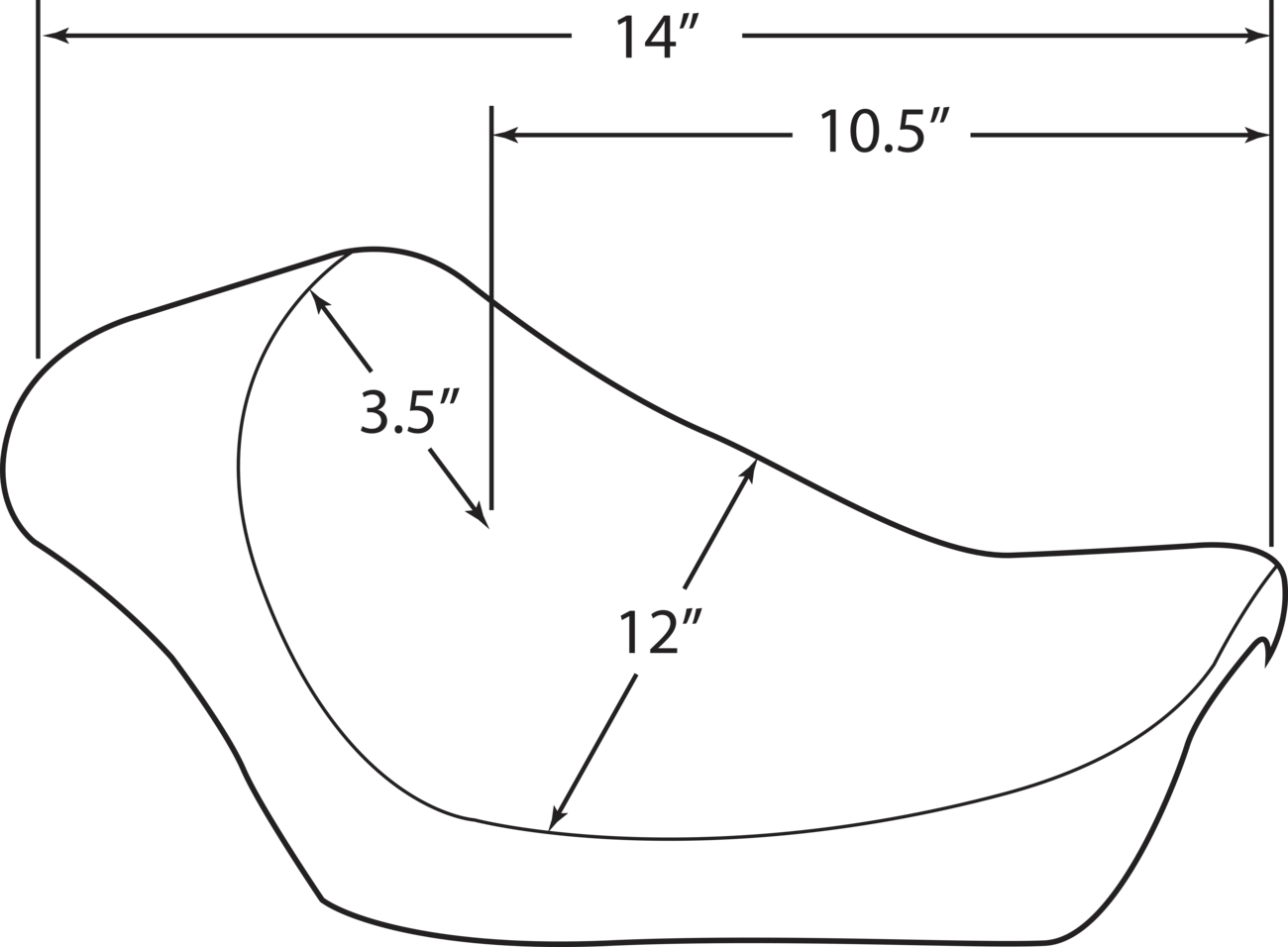Drag Specialties Café-style Solo Seat