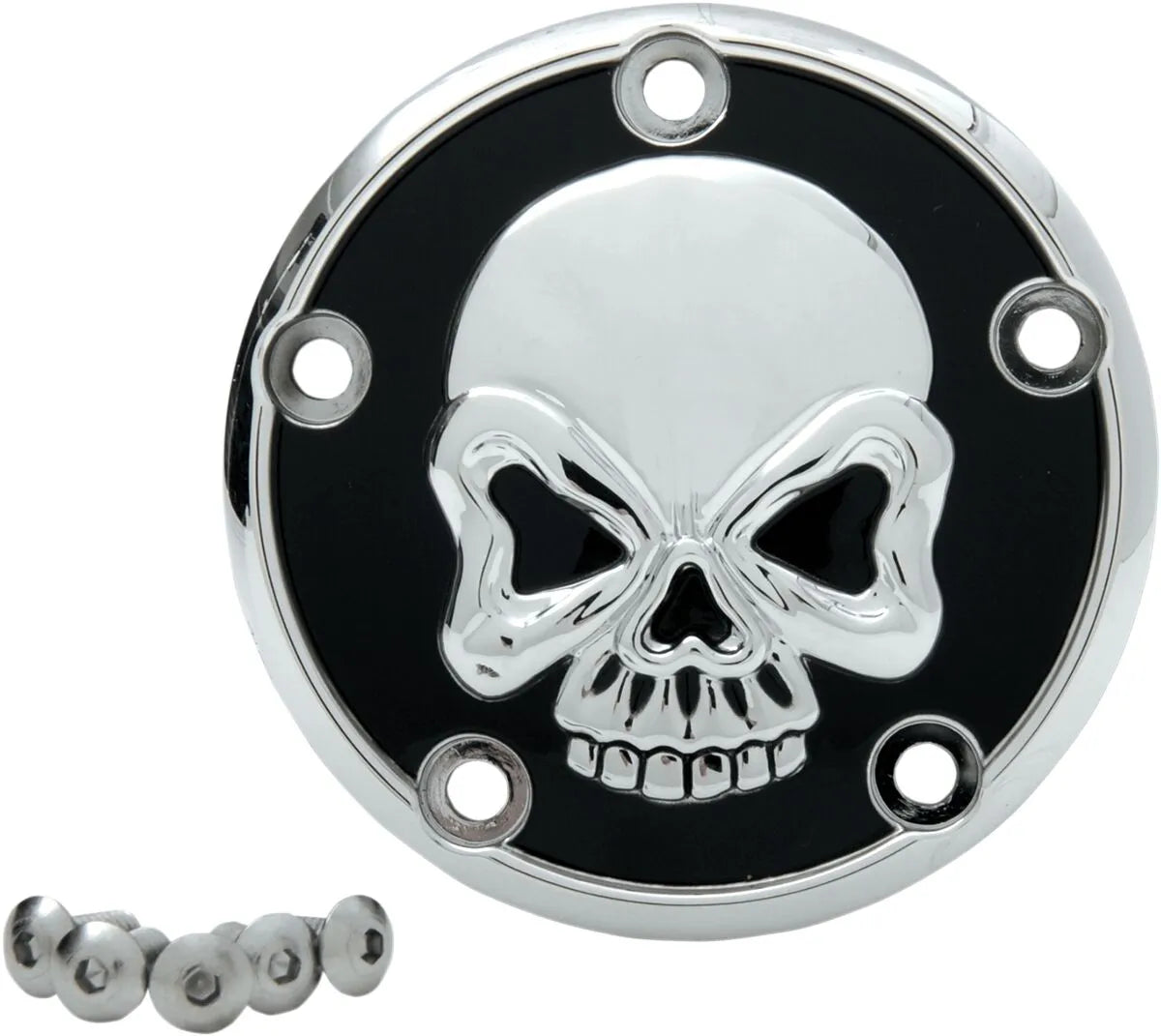 Drag Specialties Skull Points Cover Chrome/gloss Black